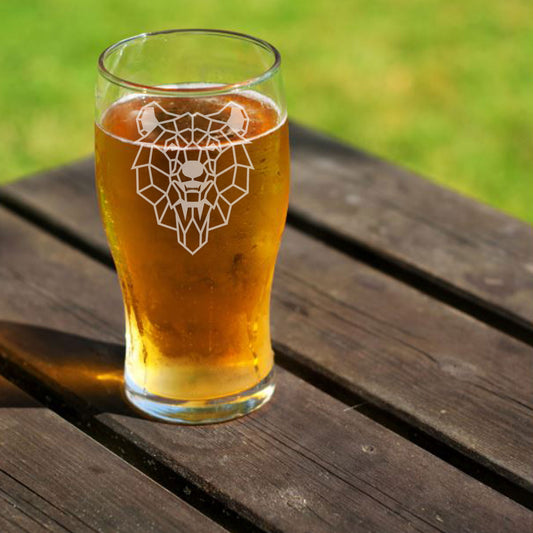 Bear Engraved Beer Pint Glass  - Always Looking Good -   