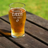 Promoted To Engraved Pint Glass – Baby Announcement Gift