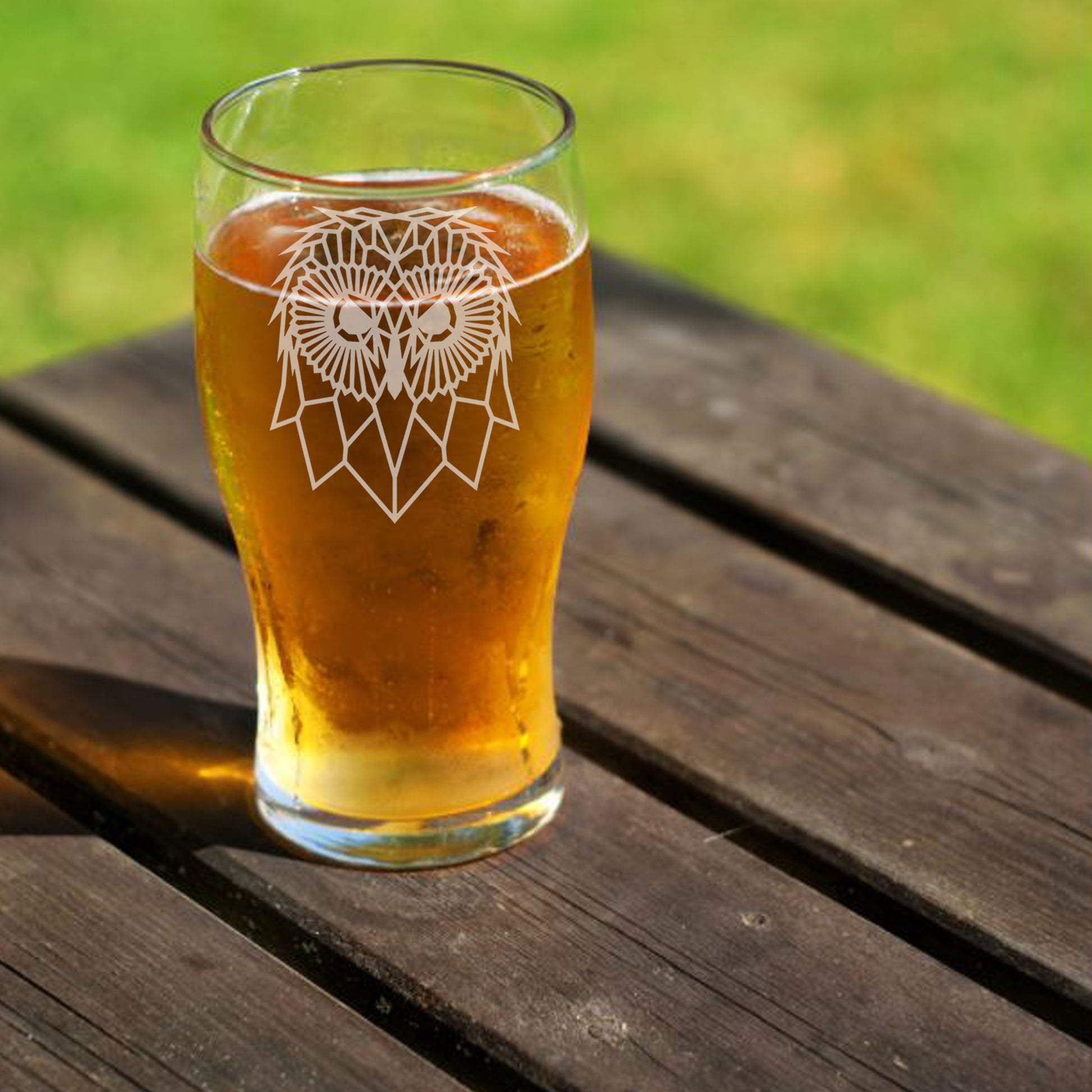 Cute Owl Engraved Beer Pint Glass  - Always Looking Good -   