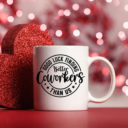 Better Coworker Ceramic Mug & Coaster Gift Set – Funny Leaving & Good Luck Present