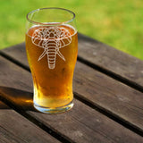 Elephant Engraved Beer Pint Glass  - Always Looking Good -   