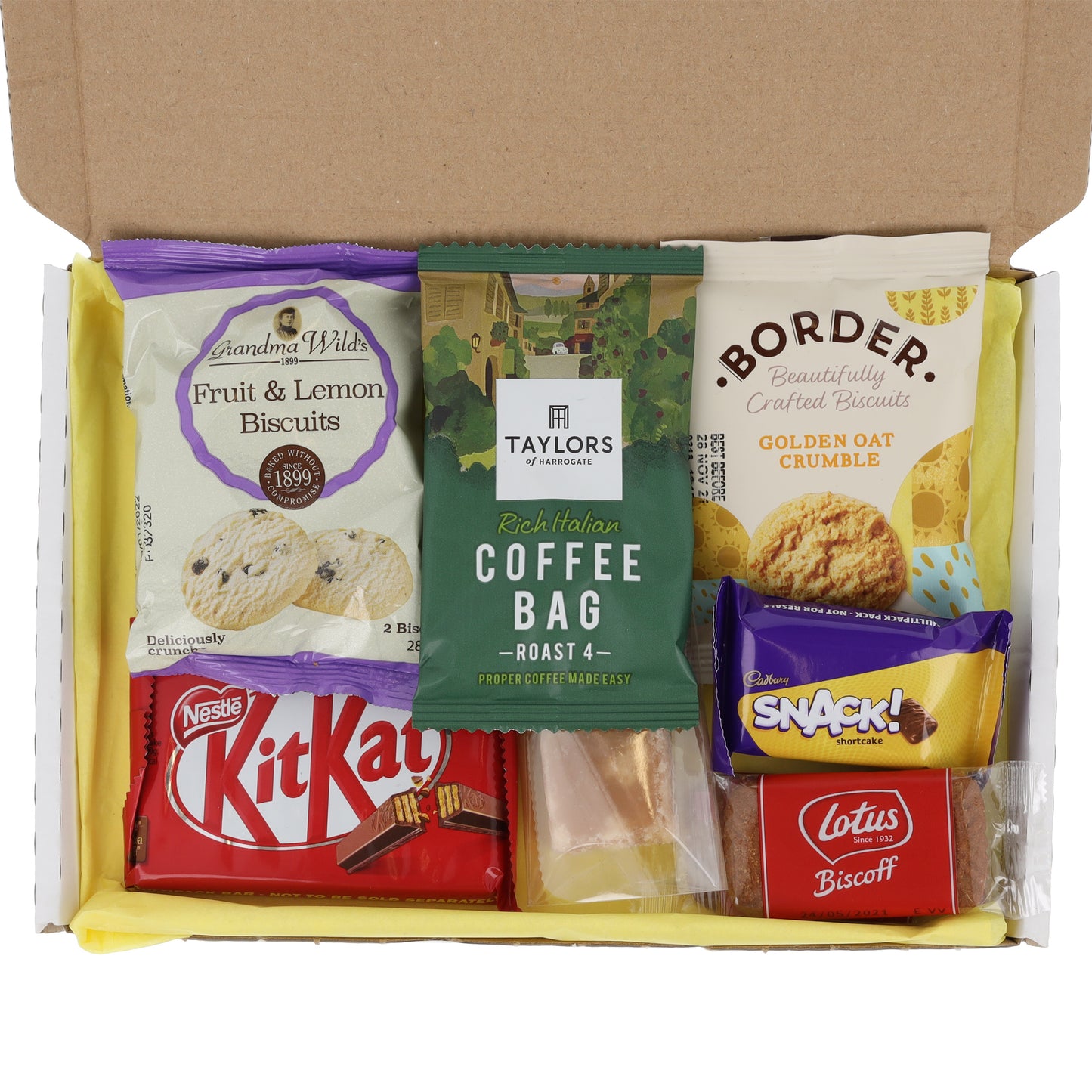 Afternoon Tea Gift Box With Hot drink, Biscuits & Chocolate
