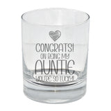Congrats on Being my Aunt Engraved Whisky Glass Birthday Gift for Auntie