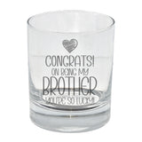 Congrats on Being my Brother Whisky Tumbler Birthday Gift for Brother