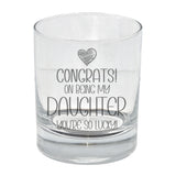 Congrats on Being my Daughter Whisky Tumbler Birthday Gift