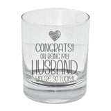 Congrats on Being my Husband Whisky Tumbler – Cheeky Birthday Gift for Husband