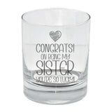 Congrats on Being my Sister Birthday Whisky Tumbler