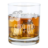 Daddy's Sippy Cup Funny Engraved Whisky Tumbler Birthday Gift For Dad