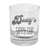 Daddy's Sippy Cup Funny Engraved Whisky Tumbler Birthday Gift For Dad