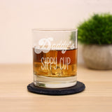 Daddy's Sippy Cup Funny Engraved Whisky Tumbler Birthday Gift For Dad