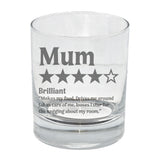 Personalised Review Engraved Whisky Tumbler Birthday Gift
