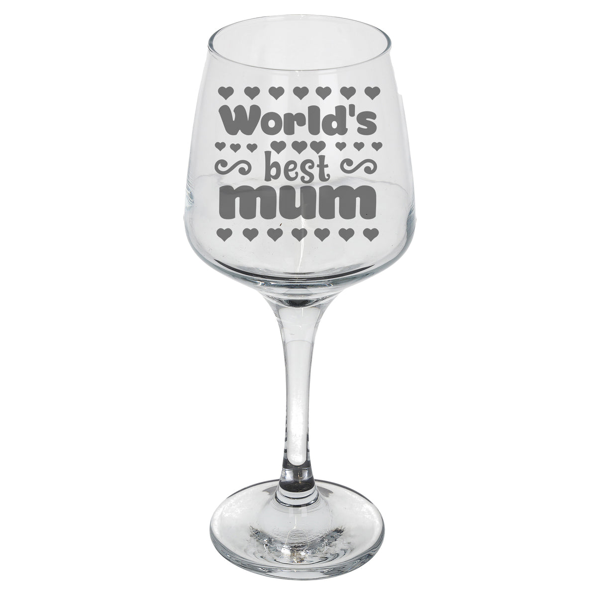 "World's Best Mum" Engraved Wine Glass Gift for Mum