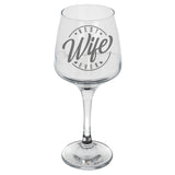 "Best Wife Ever" Engraved Wine Glass Gift for Wife