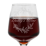 "Daddy's Wine" Engraved Wine Glass New Dad Gift