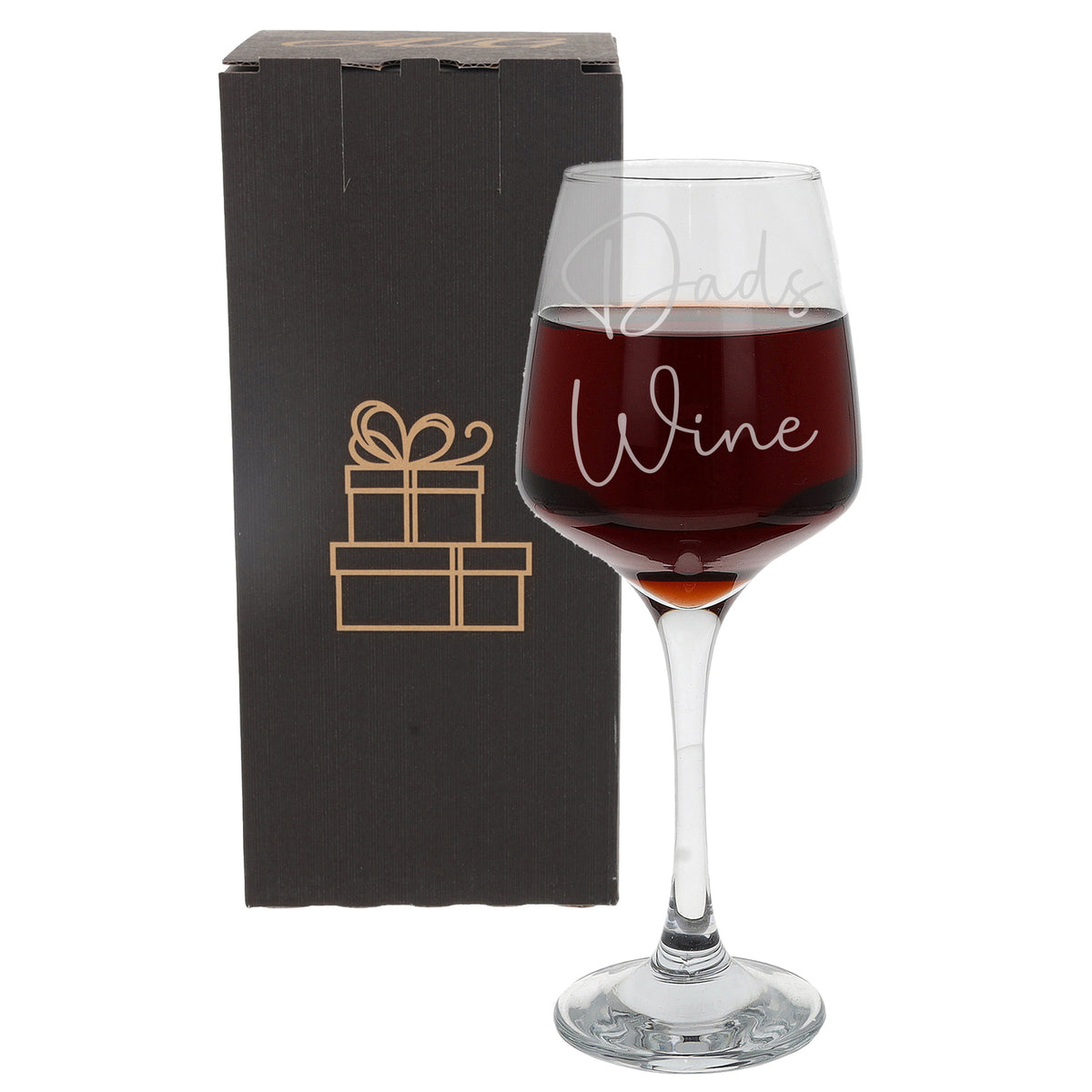 Dad's Wine Engraved Wine Glass Gift for Dad