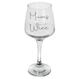 Mum's Wine Engraved Wine Glass Gift for Mum