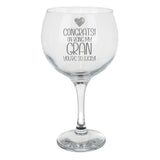Congrats on Being my Gran Engraved Gin Glass Birthday Gift for Gran