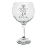 Congrats on Being my Mum Engraved Stemmed Gin Glass