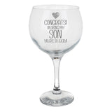 Congrats on Being my Son Engraved Stemmed Gin Glass Birthday Gift