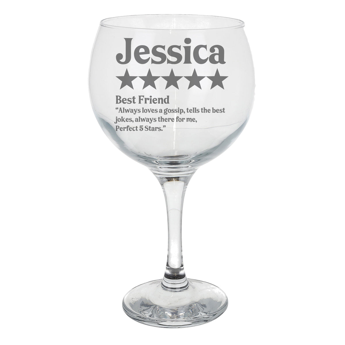 Review Personalised Stemmed Gin Glass Birthday Gift