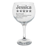 Review Personalised Stemmed Gin Glass Birthday Gift