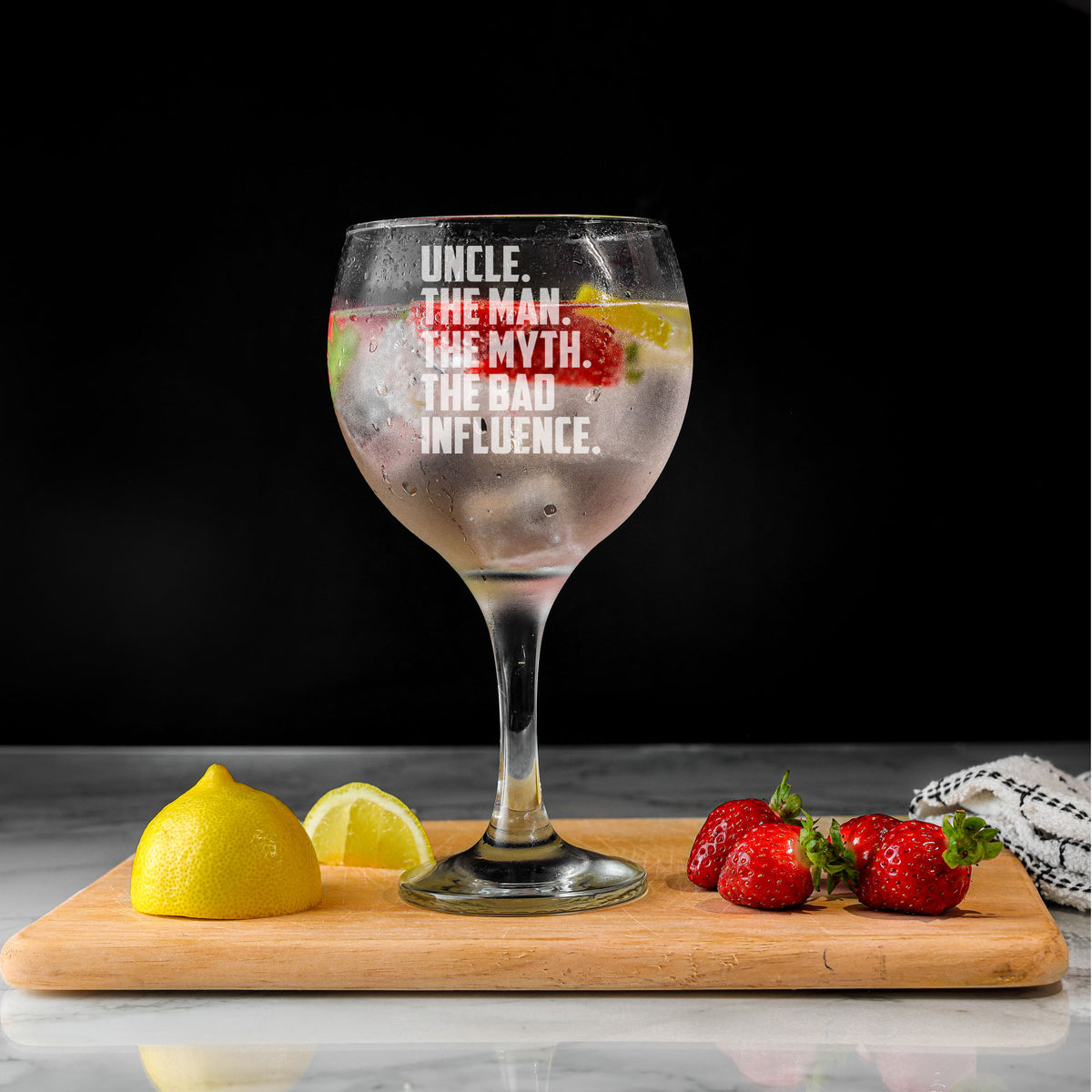 Uncle The Man The Myth The Bad Influence Stemmed Gin Glass Birthday Gift