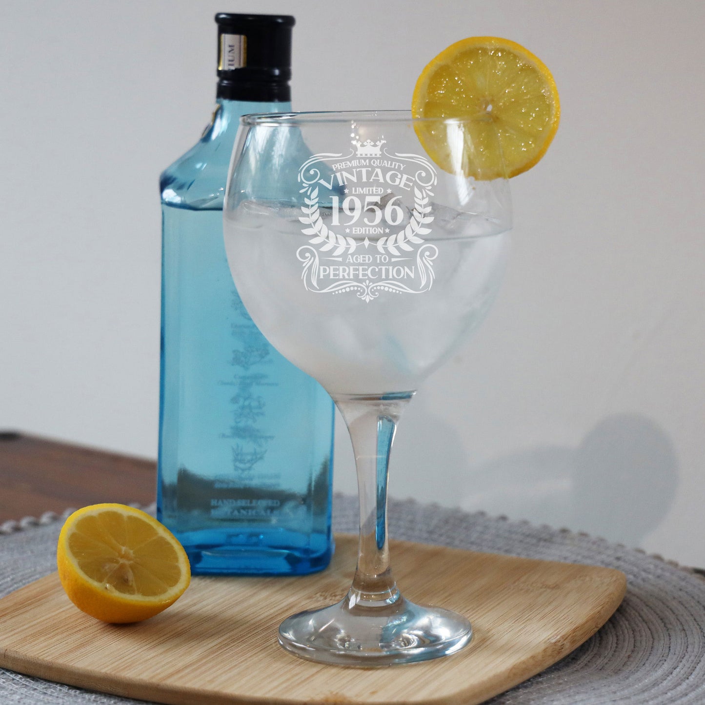 Vintage Any Age Engraved Goblet Gin Glass – Personalised Birthday Gift