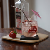 Congrats on Being my Father-in-Law Engraved Stemless Gin Glass Birthday Gift