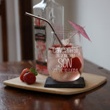 Congrats on Being my Son Engraved Stemless Gin Glass Birthday Gift for Son