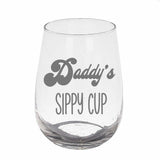 Funny Daddy's Sippy Cup Stemless Gin Glass Birthday Gift For Dad