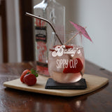 Funny Daddy's Sippy Cup Stemless Gin Glass Birthday Gift For Dad