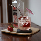 Personalised Split Monogram Stemless Gin Glass