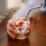 Personalised Split Monogram Stemless Gin Glass