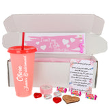 Personalised Flower Girl Proposal Gift – Pink Juice Cup Keepsake