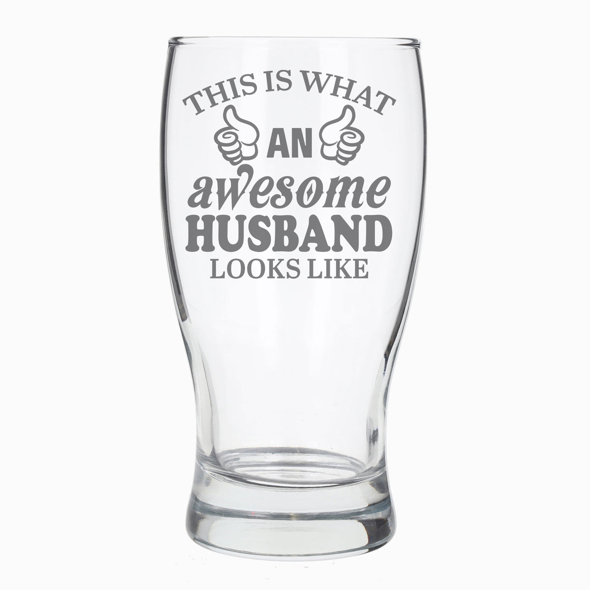 This is What An Awesome Husband Looks Like Engraved Pint Glass Birthday Gift