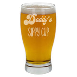 Daddy's Sippy Cup Engraved Pint Glass For Dad Birthday Gift
