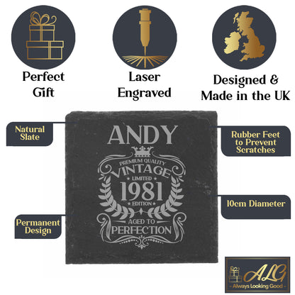 Square Slate Coaster