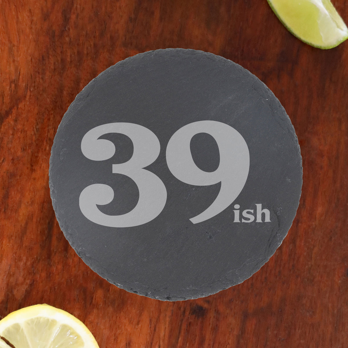 Round Slate Coaster