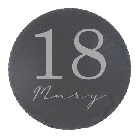 Round Slate Coaster