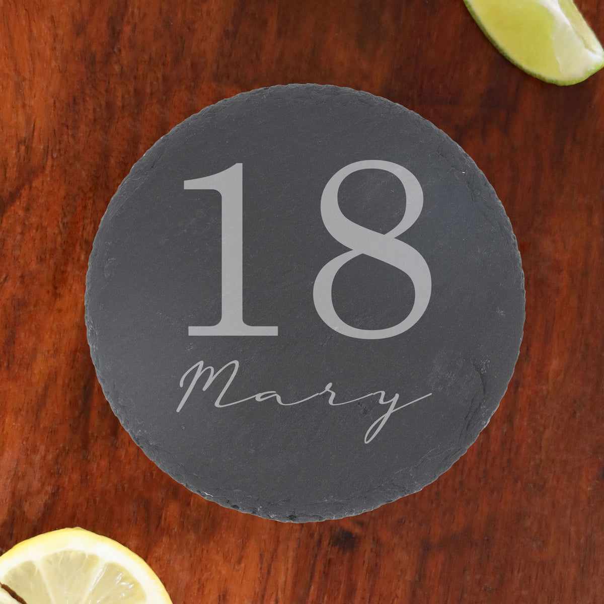 Round Slate Coaster