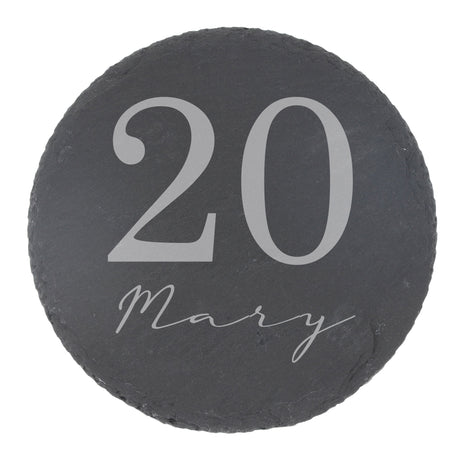 Round Slate Coaster
