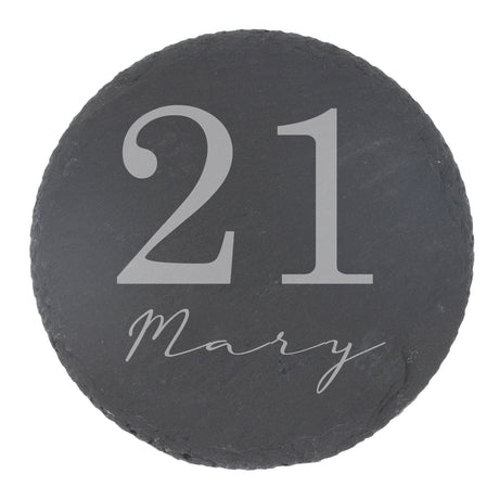 Round Slate Coaster