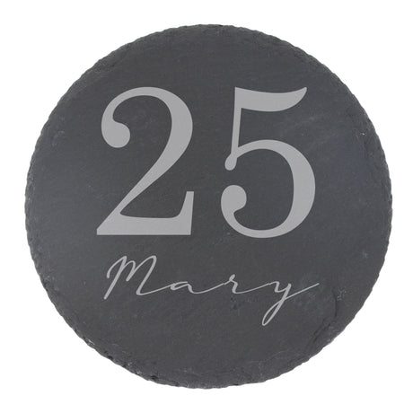 Round Slate Coaster