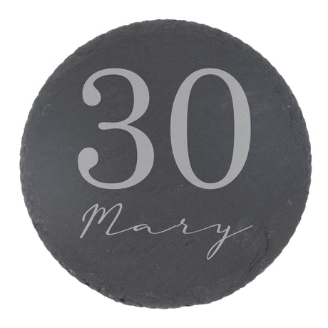 Round Slate Coaster