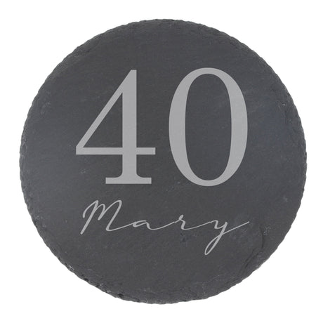 Round Slate Coaster