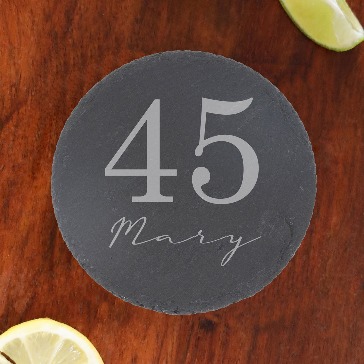 Round Slate Coaster