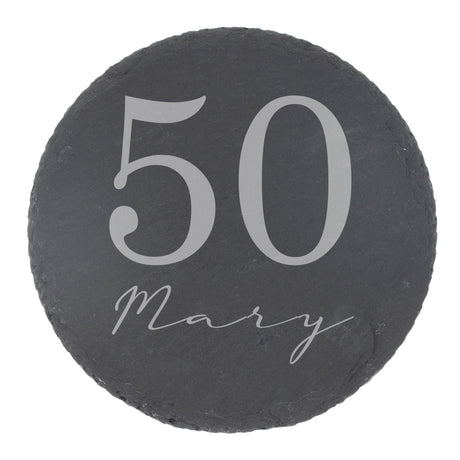 Round Slate Coaster
