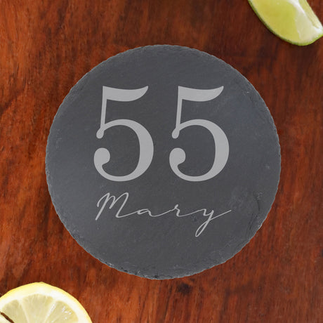 Round Slate Coaster