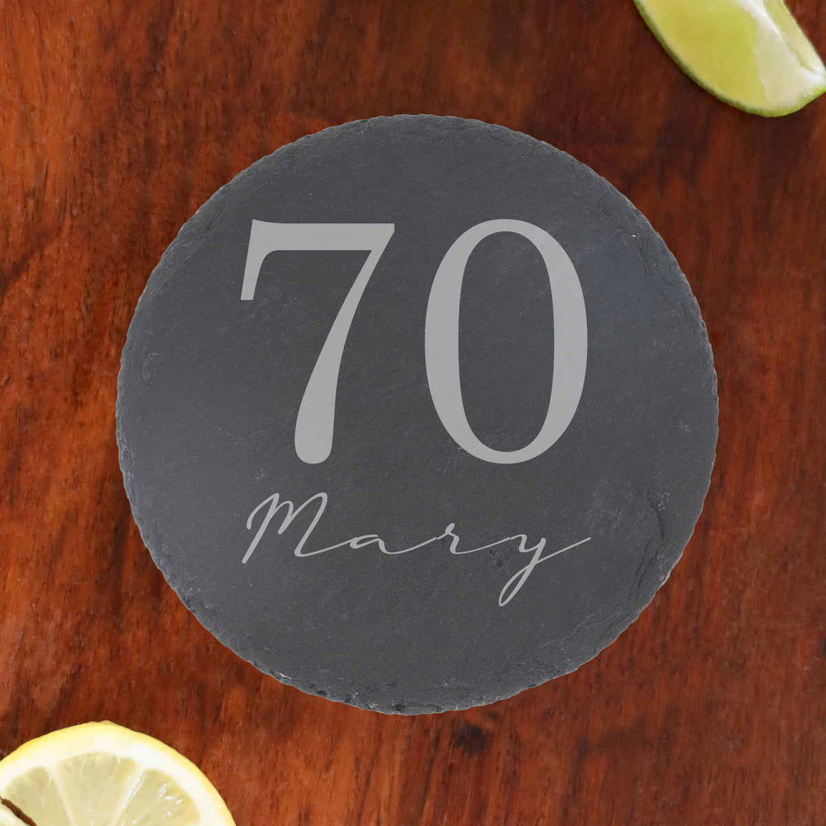 Round Slate Coaster