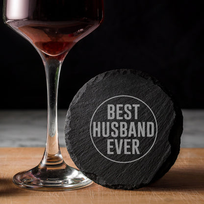 Round Slate Coaster